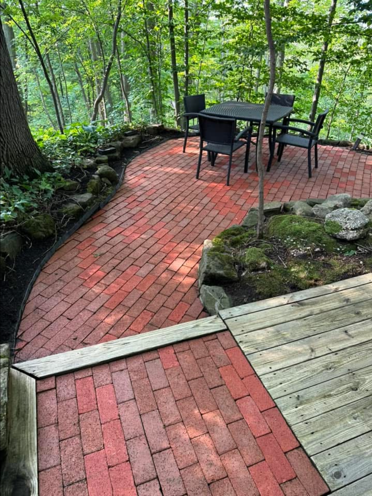 Patio after power washing